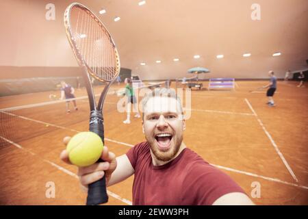 tennis ball selfie