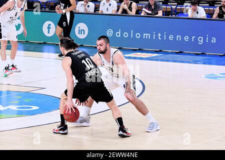 BML Group Arena, Trento, Italy, 03 Mar 2021, Toto Forray  (Dolomiti Energia Trento) during Dolomiti Energia Trento vs Partizan Nis Belgrade, Basketball EuroCup Championship - Photo Lorena Bonapace / LM Stock Photo