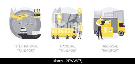 Global logistics abstract concept vector illustrations. Stock Vector