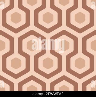 Seamless geometric pattern. Abstract background of hexagon figure. Pastel wrapping paper and fabric texture Stock Vector