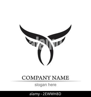 Bull horn logo and symbols template icons app Stock Vector