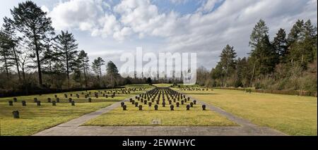 gravestones at a soldier's cemetery of the second world war in cologne Stock Photo