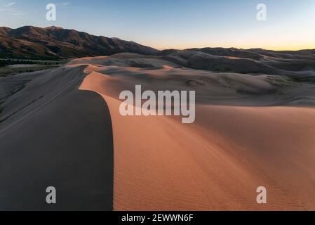 Desert Landscape in Great Sand Dunes National Park Stock Photo