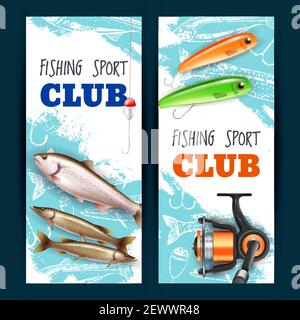 Fishing of rainbow trout on rod with spinning reel on white background  realistic vector illustration Stock Vector Image & Art - Alamy