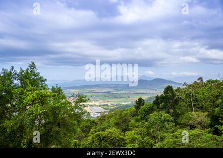 The view from the Henry Ross Lookout near Cairns, Queensland, Australia. Stock Photo