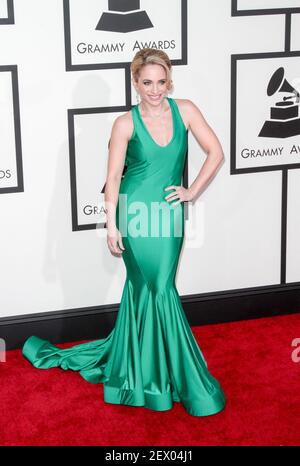 Cara Quici arrives at the 57th annual Grammy Awards at the Staples ...