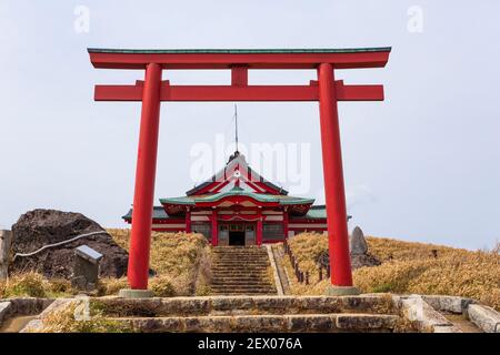 Mototsumiya Hakone shrine is located in Mt. komagatake in Hakone town. Stock Photo