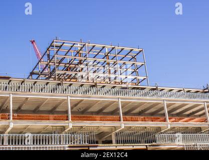 Girders And Beams On New Commercial Multi Story Building Stock Photo