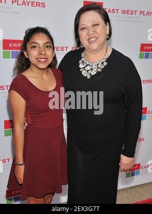 (R-L) Amy Hill and Daughter Penelope Hill arrives at the East West Players' Golden Anniversary Visionary Awards held at the Hilton Universal City in Universal City, CA on Monday, April 20, 2015. (Photo By Sthanlee B. Mirador) *** Please Use Credit from Credit Field ***