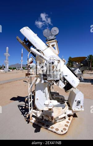 IGOR, the Intercept Ground Optical Recorder, a tracking telescope designed to provide photographic records of missile performance, pictured at the missile park outside the White Sands Missile Range Museum in Dona Ana County, N.M., on April 25, 2015. The range is the largest military installation in the U.S. and is the site of the first atomic bomb test on July 16, 1945. (Photo by: Alex Milan Tracy) *** Please Use Credit from Credit Field ***