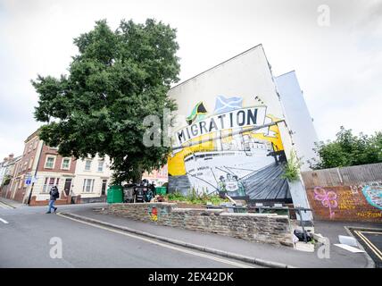 The Windrush mural in the St Paul’s area of the city of Bristol, UK ...