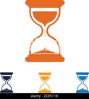 Hourglass logo Icon Vector Illustration design template Stock Vector