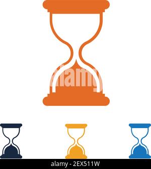 Hourglass logo Icon Vector Illustration design template Stock Vector
