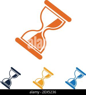 Hourglass logo Icon Vector Illustration design template Stock Vector