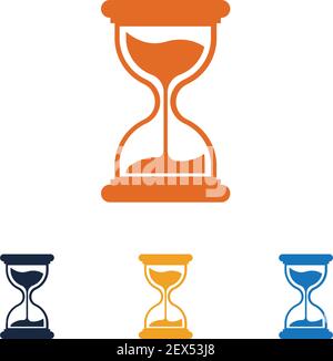 Hourglass logo Icon Vector Illustration design template Stock Vector