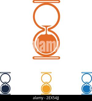 Hourglass logo Icon Vector Illustration design template Stock Vector