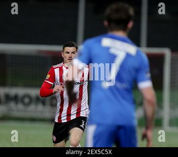 CIARAN COLL (Derry City)  during a pre-season fixture between Derry City & Finn Harps Stock Photo