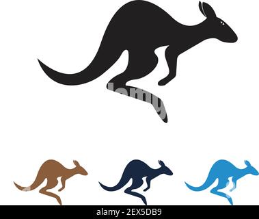 kangaroo Logo Template vector illustration design Stock Vector