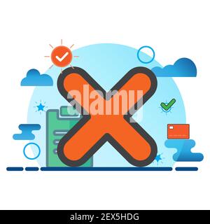 delete illustration. Flat vector icon. can use for, icon design element,ui, web, app. Stock Photo