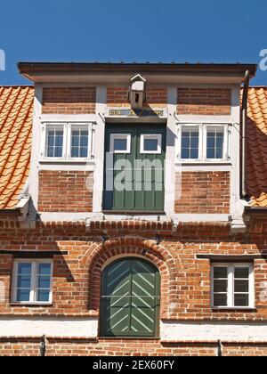 Timbered House with Dormer Window in  Lueneburg Stock Photo