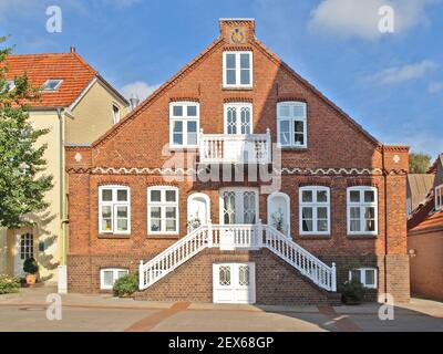 Brick House in the Large Street; Wyk on Foehr, Ger Stock Photo