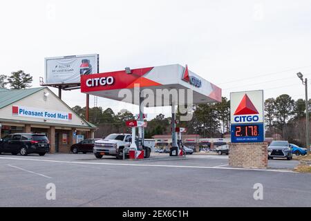 Buford, Georgia - Jan 20th 2021: Citgo Gas Station in Buford, Georgia Stock Photo