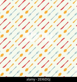 Cutlery icon seamless pattern. Stock Vector