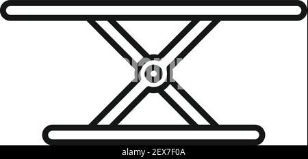 Car service lift icon, outline style Stock Vector
