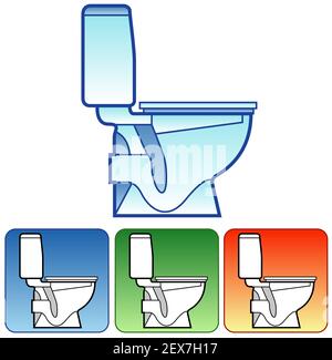 Toilet bowl on color background Stock Photo