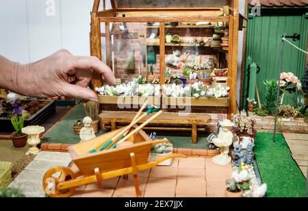 Handmade dolls house clearance miniatures