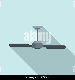 Room ventilation fan icon, flat style Stock Vector