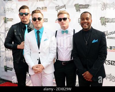 22 July 2015 - Cleveland, Ohio - Cody Carson, Maxx Danziger, Dan Clermont,  and Zach DeWall of the band Set It Off attend the 2015 Alternative Press  Music Awards at Quicken Loans