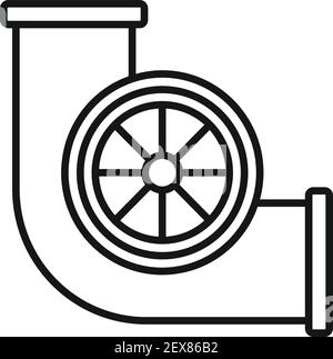 Building ventilation icon, outline style Stock Vector