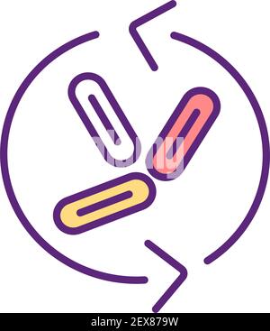 Gut flora balance RGB color icon Stock Vector