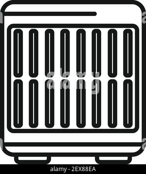 Floor ventilation icon, outline style Stock Vector
