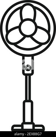 Room fan stand icon, outline style Stock Vector