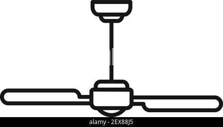 Room ventilation fan icon, outline style Stock Vector
