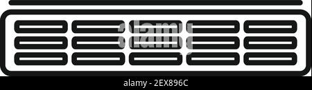 Ventilation long frame icon, outline style Stock Vector