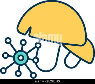 Fungus RGB color icon Stock Vector
