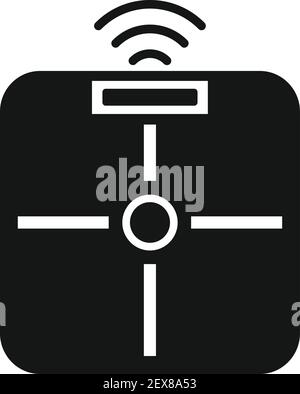 Body smart scales icon, simple style Stock Vector