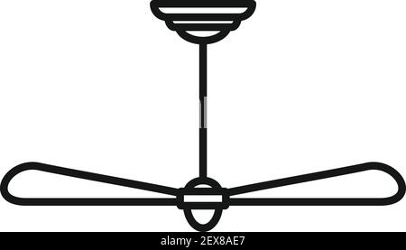 Room propeller icon, outline style Stock Vector