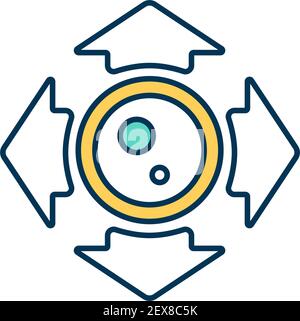 Microbial growth RGB color icon Stock Vector