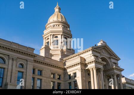 Exterior of the Wyoming State Capitol Building in Cheyenne Stock Photo