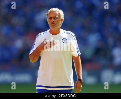 Aug. 2, 2015 - London, United Kingdom - Chelsea's Jose Mourinho looks on..Arsenal v Chelsea - FA Community Shield - Wembley Stadium- England - 2nd August 2015 - Picture David Klein/Sportimage/Cal Sport Media. *** Please Use Credit from Credit Field ***