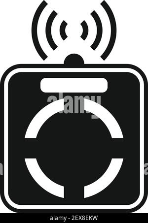 Wifi smart scales icon, simple style Stock Vector