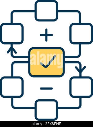 Homeostasis RGB color icon Stock Vector