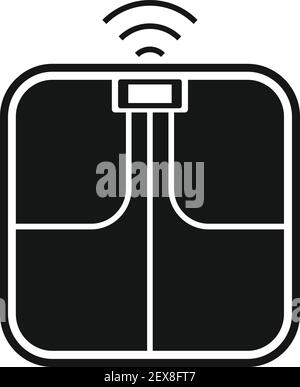 Digital smart scales icon, simple style Stock Vector
