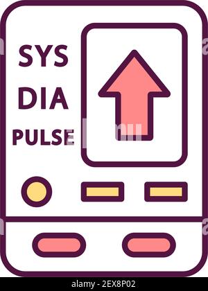 Sphygmomanometer RGB color icon Stock Vector