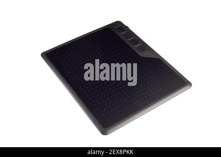 Ggraphic tablet drawing pad isolated on white background Stock Photo