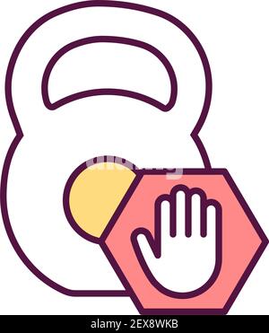 Physical activity lacking RGB color icon Stock Vector